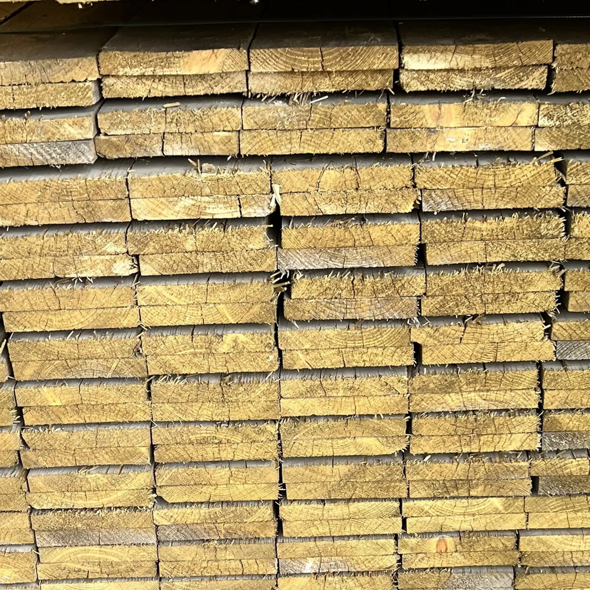 Treated pine rough boards  - 22 x 145 x 4800